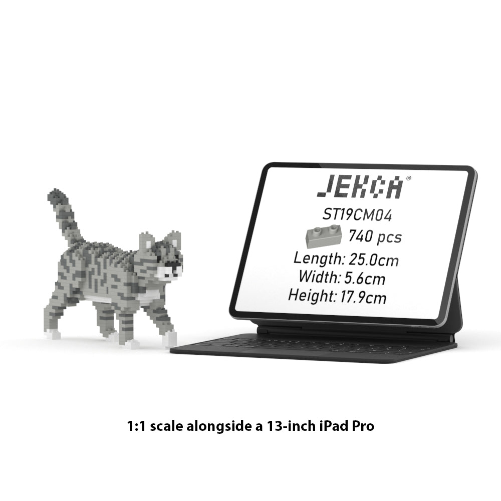 Grey Tabby Cat Mini 01